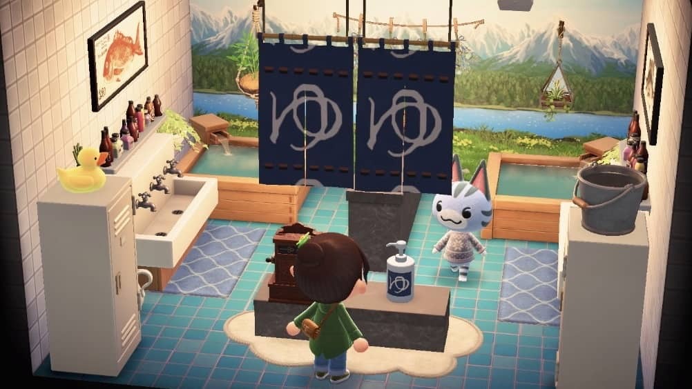 Ein Badehaus in Animal Crossing