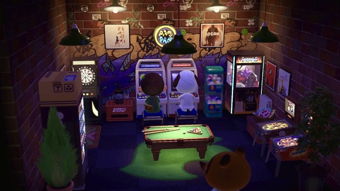Eine Spielhale in Animal Crossing