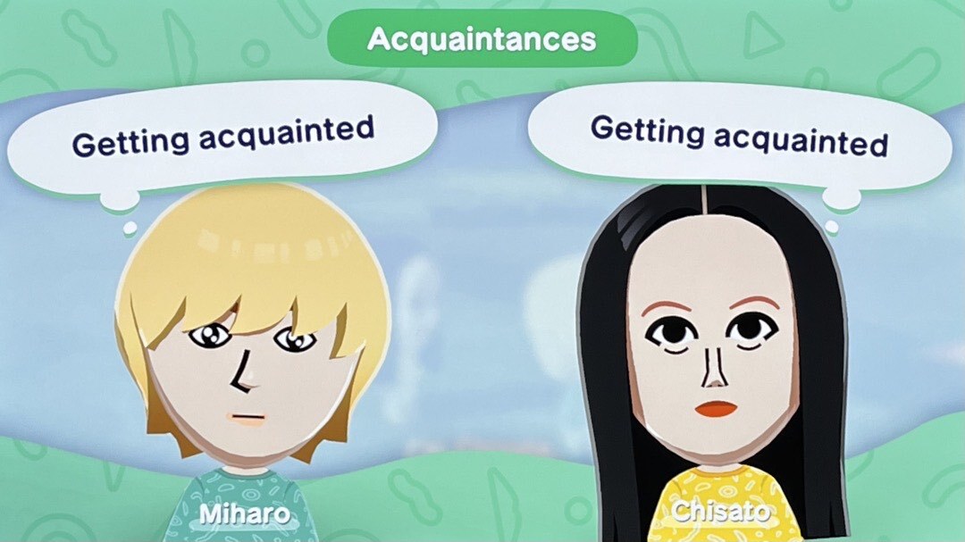 Zwei Miis in Tomodachi Life. Sie sind Miharu und Chisaro, den Protagonistinnen aus den Baby Assassins Filmen nachempfunden.