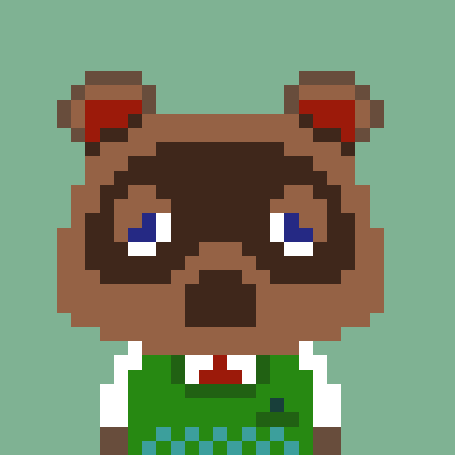 Tom Nook, gepixelt.